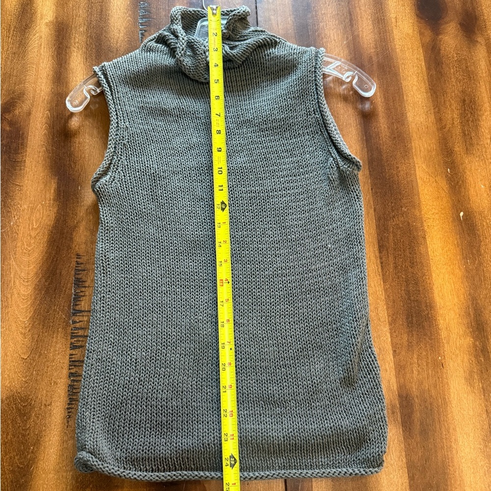 Jigsaw Sleeveless Olive Green Small cowl Neck Sweater - Picture 7 of 8